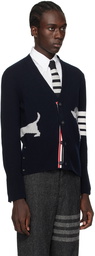 Thom Browne Navy Hector 4-Bar Cardigan