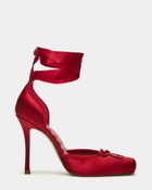 Steve Madden Larina Heels in Red Satin
