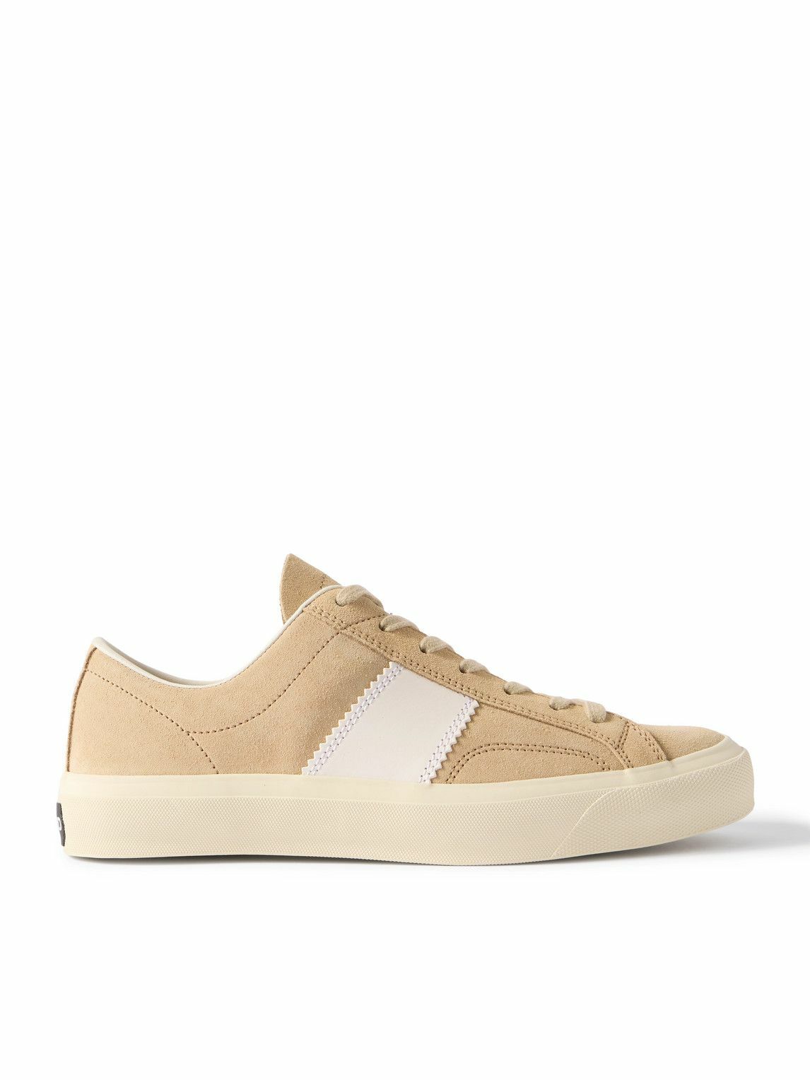 スニーカー TOM FORD Cambridge Suede Sneakers Low-Top Trainers Camel Bro TOM FORD - Cambridge Leather-Trimmed Suede Sneakers