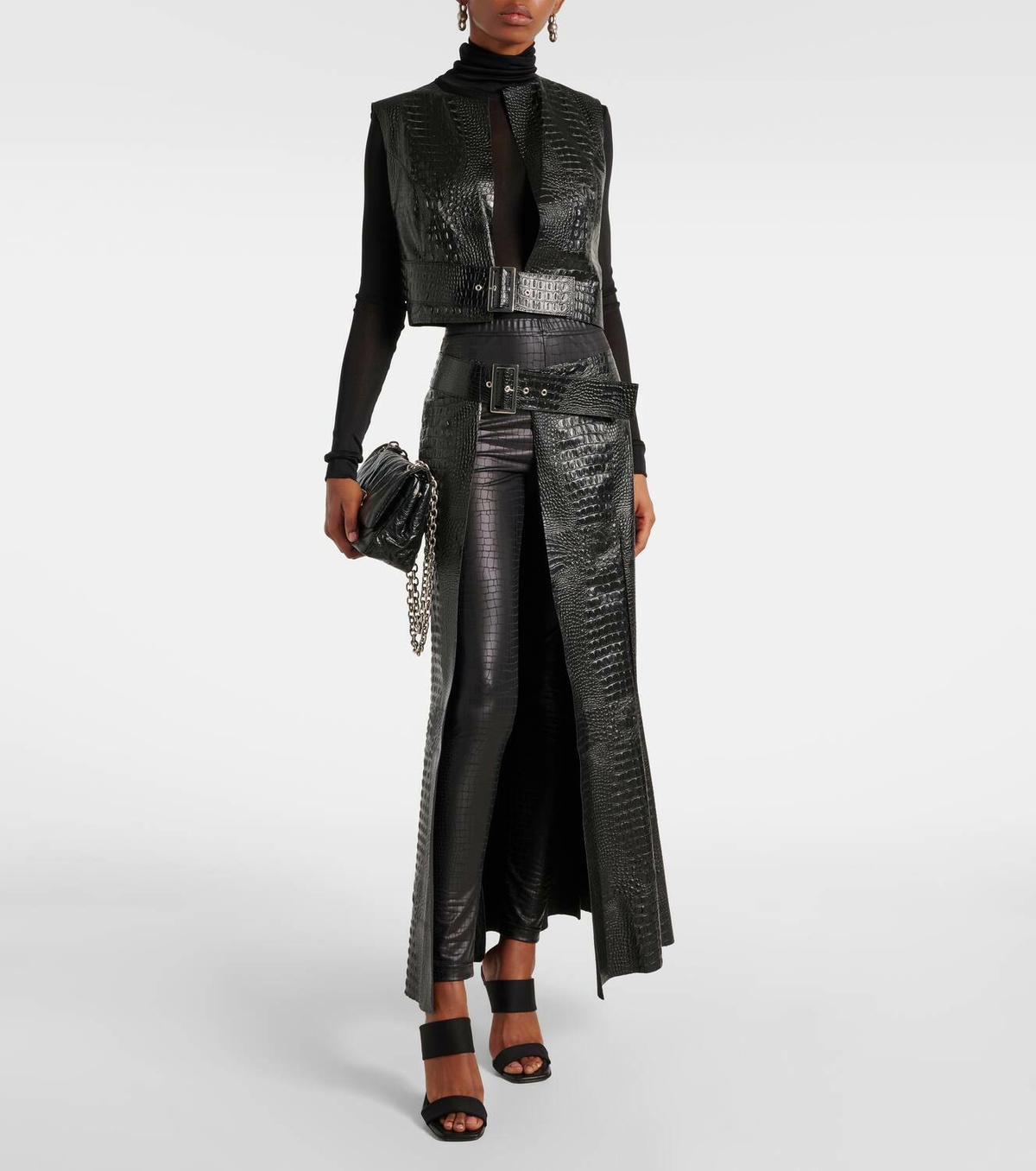 Junya Watanabe Snake-print leggings