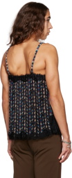 Anna Sui SSENSE Exclusive Black Floral Tank Top