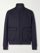 Herno - Virgin Wool-Twill Bomber Jacket - Blue