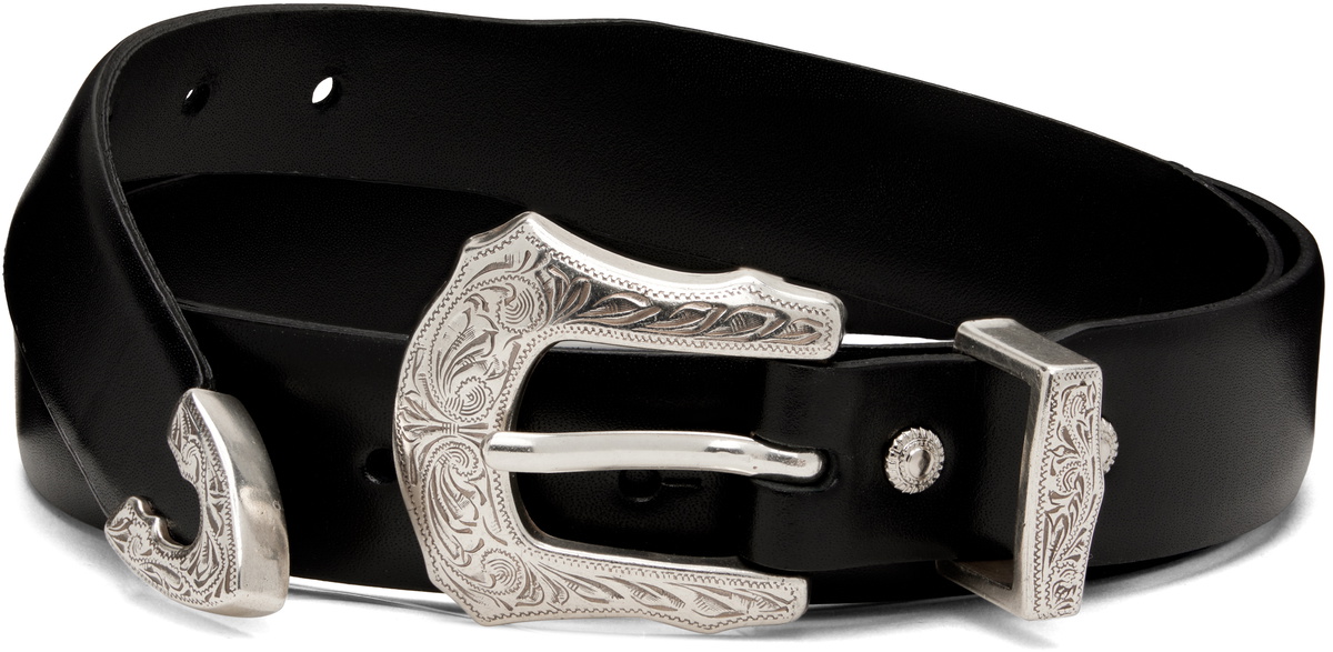 TOGA PULLA　Motif belt TOGA ARCHIVES Motif Leather Belt - Black | THEROOM