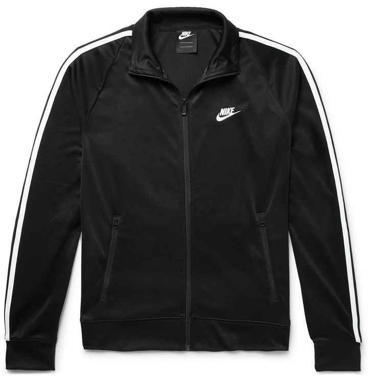 Photo: Nike - Sportswear N98 Webbing-Trimmed Tech-Jersey Track Jacket - Black