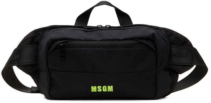 Photo: MSGM Black Logo Belt Bag