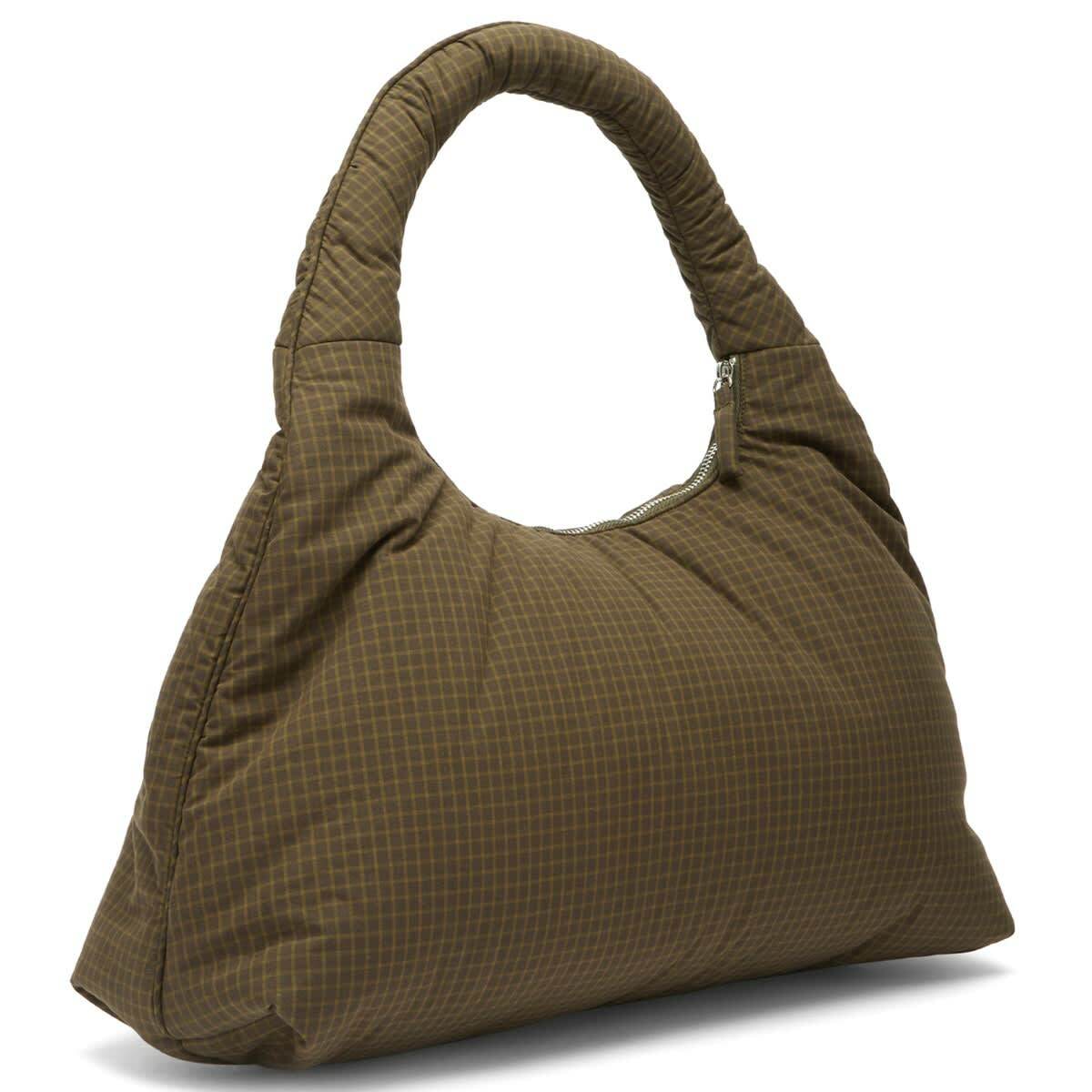 My Mum Made It Women's Large Pleat Puffer Tote Bag in Ivy Check 