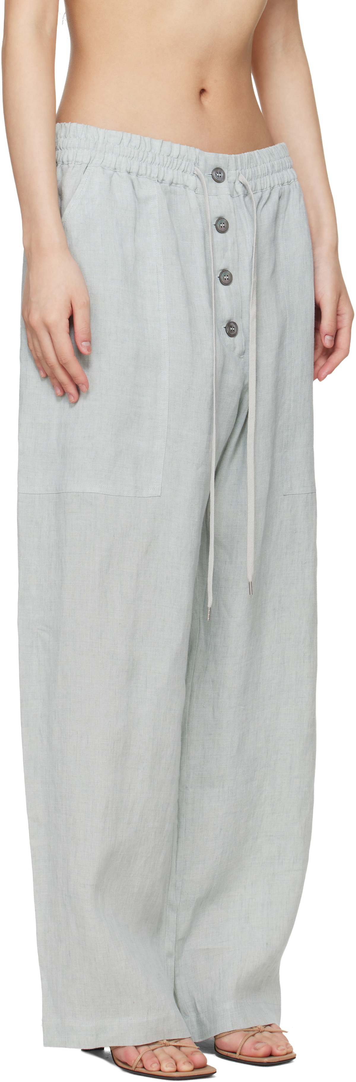 Studio Nicholson Green Attis Trousers