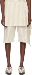 SC103 Off-White Layered Shorts