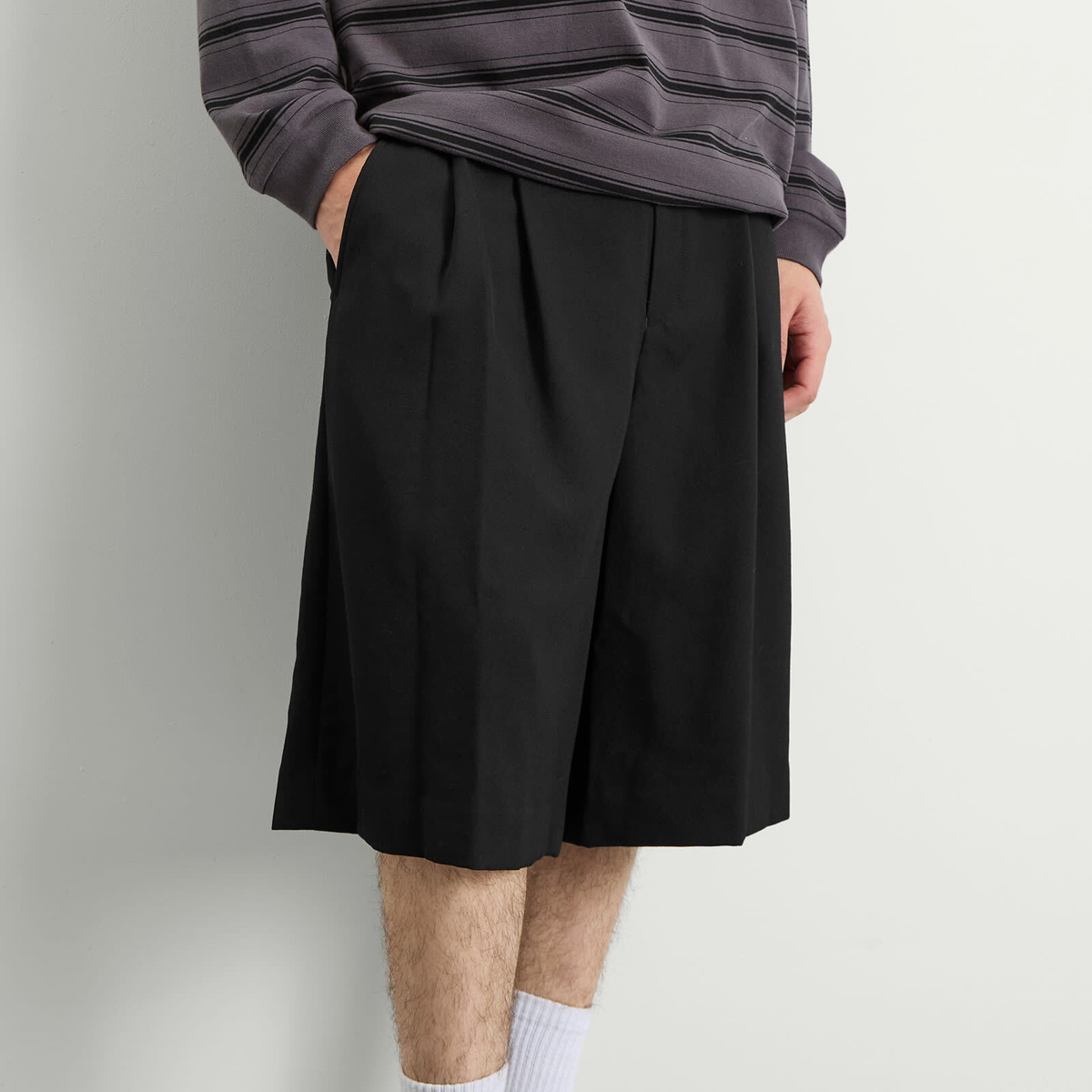 Comme des Garçons Homme Plus Men's Wool Short in Black