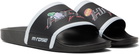 Martine Rose Black 'High On Hope' Pool Slides