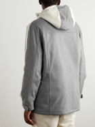 Brunello Cucinelli - Padded Corduroy-Trimmed Wool-Flannel Ski Jacket - Gray