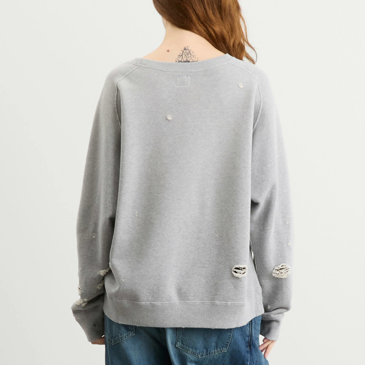 Needles Women's Deconstructed Sweatshirt in Heather Grey