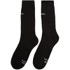 ADER error Black Embroidered Logo Socks
