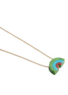 Aliita Arcoiris Turquoise 9kt Gold Rainbow Necklace - Multicoloured 1 - One Size