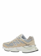 New Balance 9060 Brown Sneaker With Side Logo And Chunky Sole In Suede Unisex
