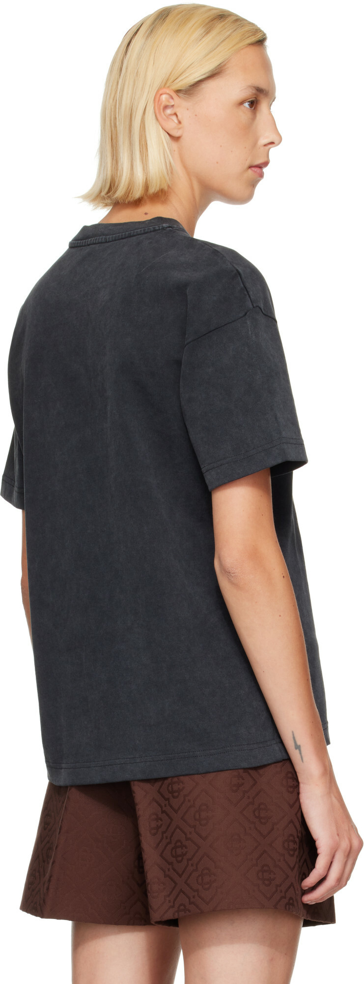 Casablanca Black Oversized T-shirt