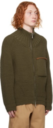 Jacquemus Green Le Raphia 'Le Cardigan Arco' Sweater