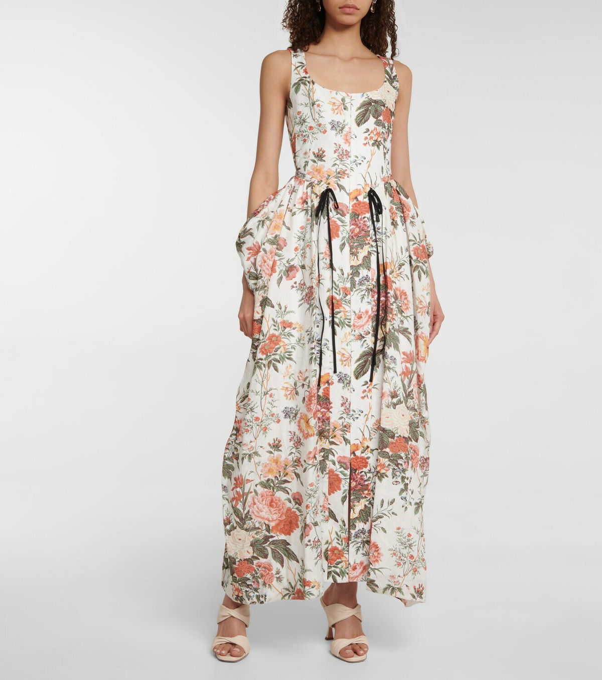 Erdem Roanna floral linen midi dress Erdem