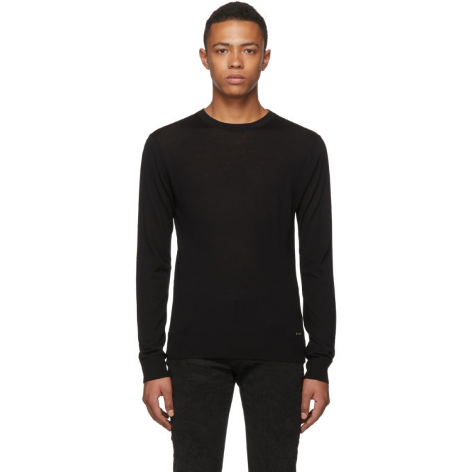 Photo: Dsquared2 Black Wool Classic Crewneck Sweater