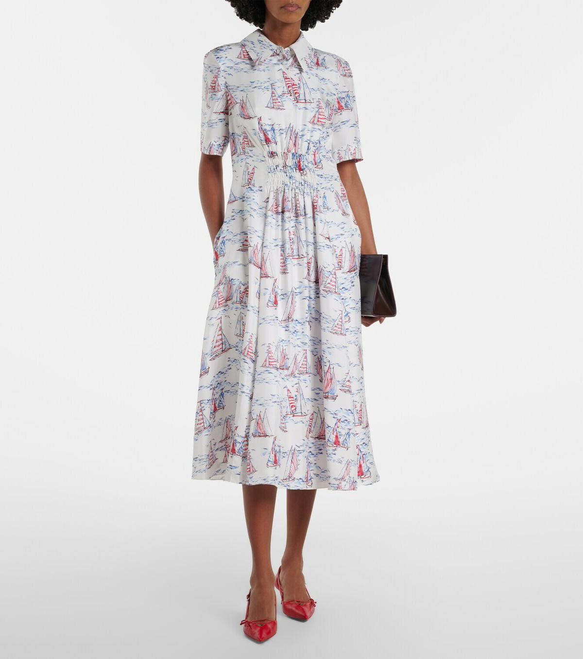 Emilia Wickstead Khloe printed wool midi dress