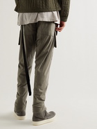 Rick Owens - Creatch Slim-Fit Tapered Cotton-Jersey Cargo Sweatpants - Gray