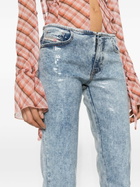Diesel Blue Low Rise Sequin Flared Jeans
