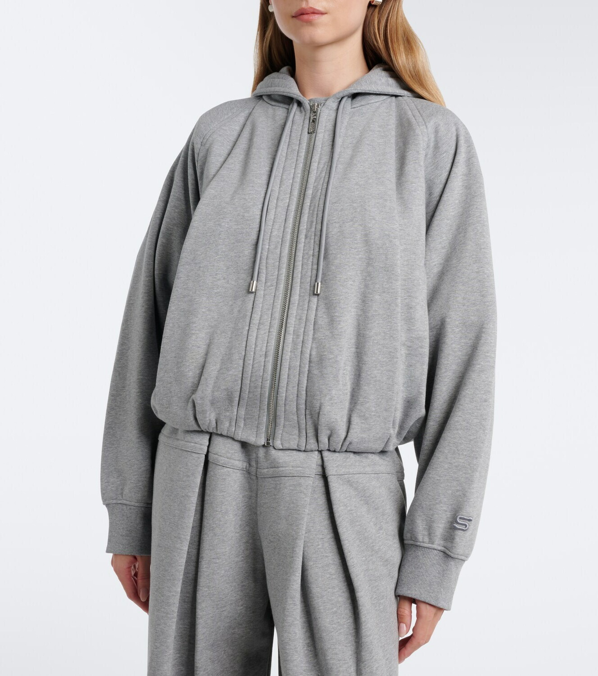 Sportmax Cotton-blend jersey hoodie