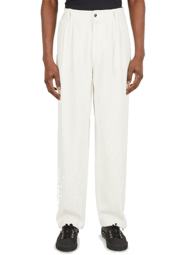Photo: Pleated Corduroy Pants in White