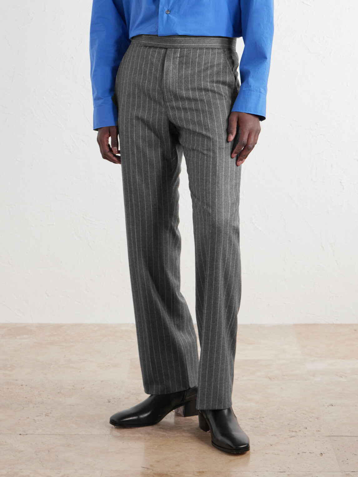 TOM FORD - Straight-Leg Pinstripe Wool-Flannel Trousers - Gray
