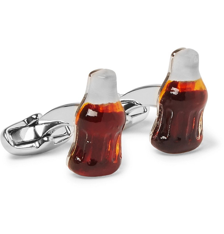 Photo: Paul Smith - Cola Bottle Silver-Tone and Resin Cufflinks - Men - Silver