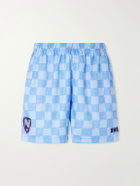 NAHMIAS - Scribble Straight-Leg Printed Jersey Shorts - Blue