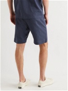 OLIVER SPENCER LOUNGEWEAR - York Supima Cotton-Jersey Drawstring Shorts - Blue