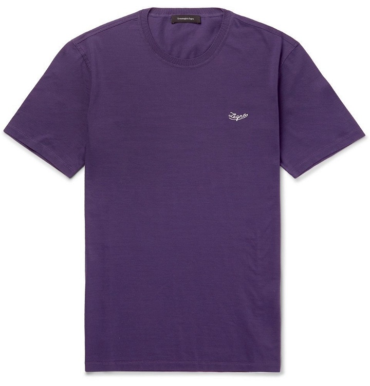 Photo: Ermenegildo Zegna - Cotton-Jersey T-Shirt - Purple