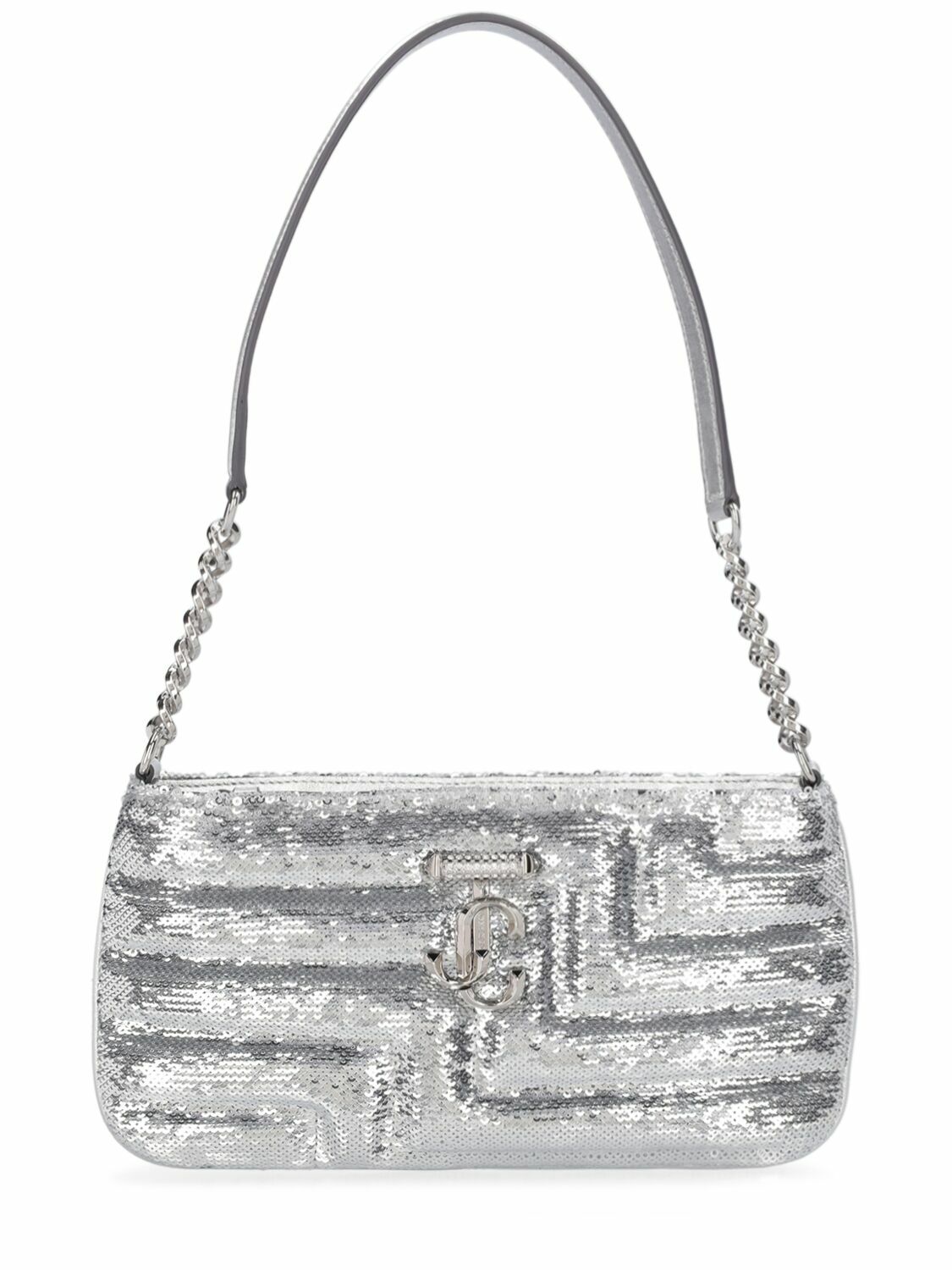 JIMMY CHOO - Avenue Sequined Leather Shoulder Bag Jimmy Choo