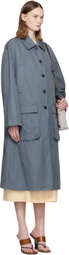 Dries Van Noten Blue Cotton Coat