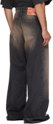 EGONlab Black & Brown Baggy Jeans