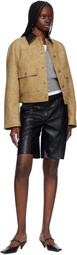 Stand Studio Beige Esther Faux-Leather Jacket