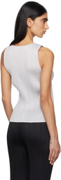 PLEATS PLEASE ISSEY MIYAKE Gray Basics Tank Top