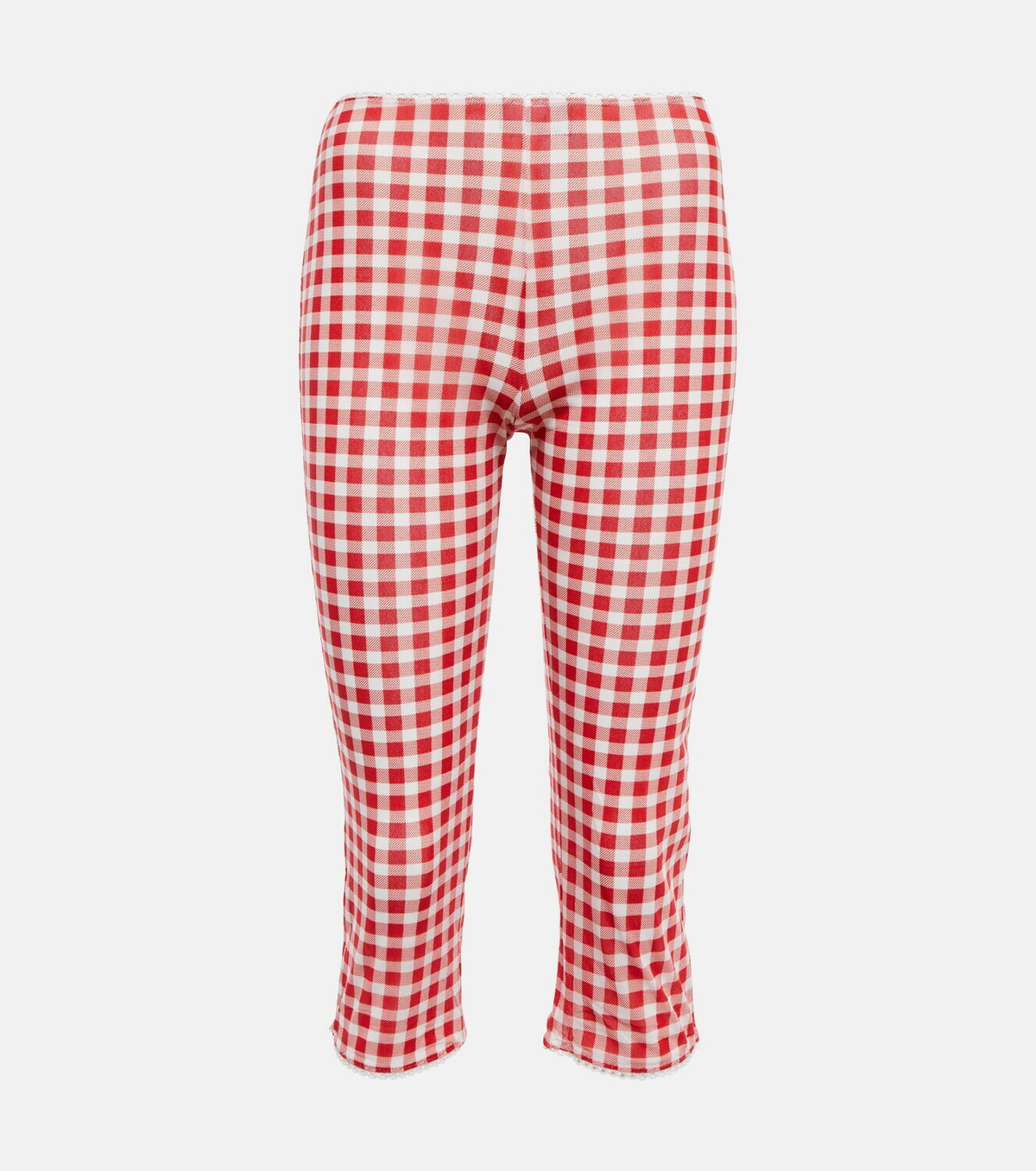 Acne Studios - Gingham-print knee-length leggings