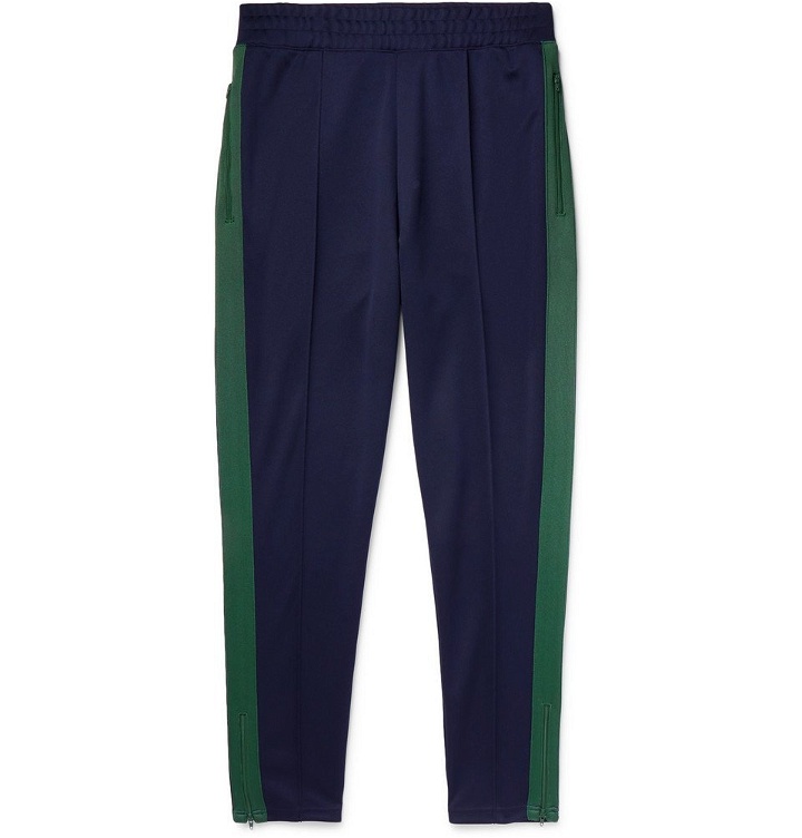 Photo: Nike - Martine Rose Tapered Striped Tech-Jersey Track Pants - Men - Midnight blue