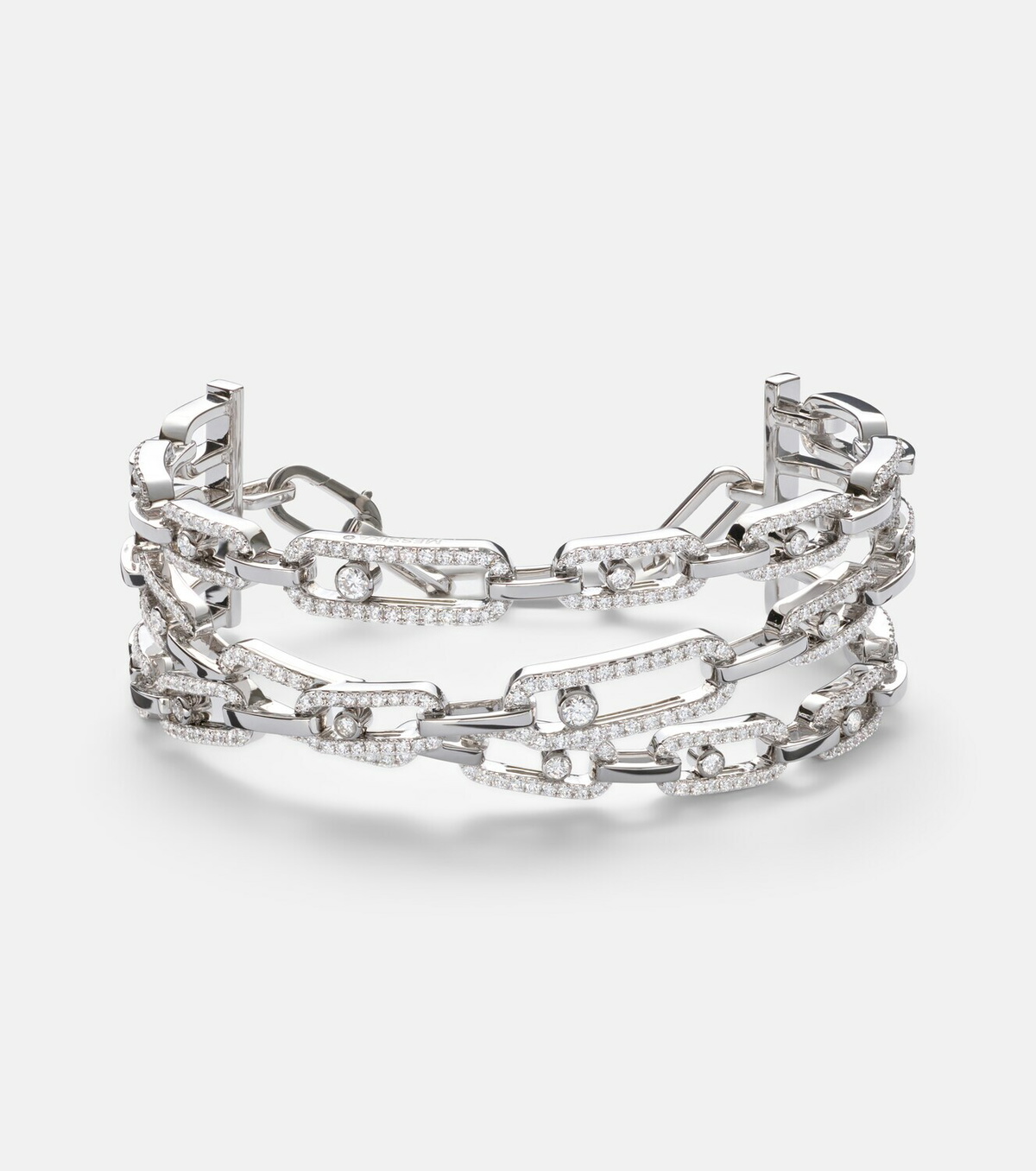 Messika Move Link 18kt white gold bracelet with diamonds