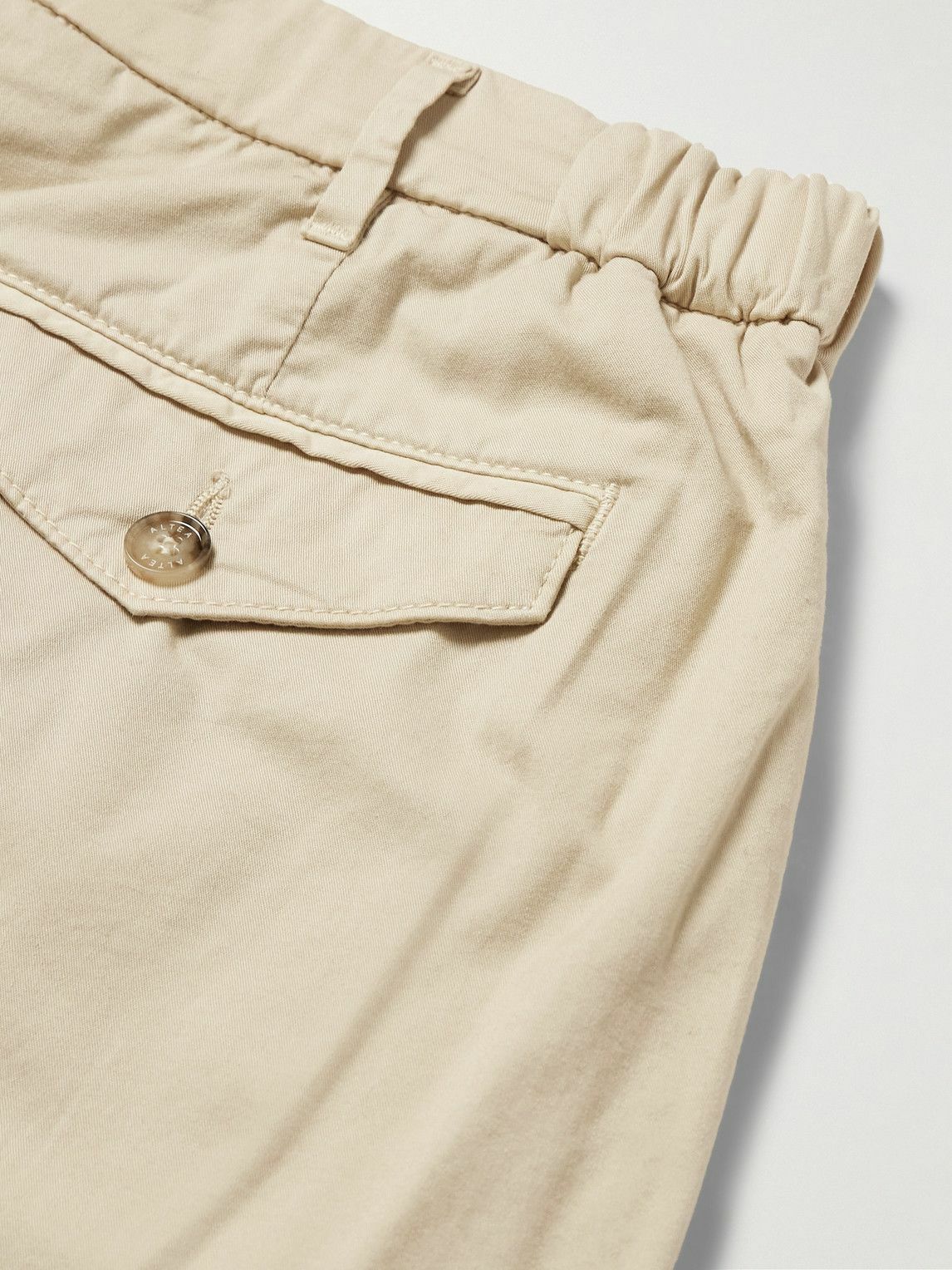 Altea - Dumbo Straight-Leg Cotton-Blend Gabardine Trousers - Neutrals