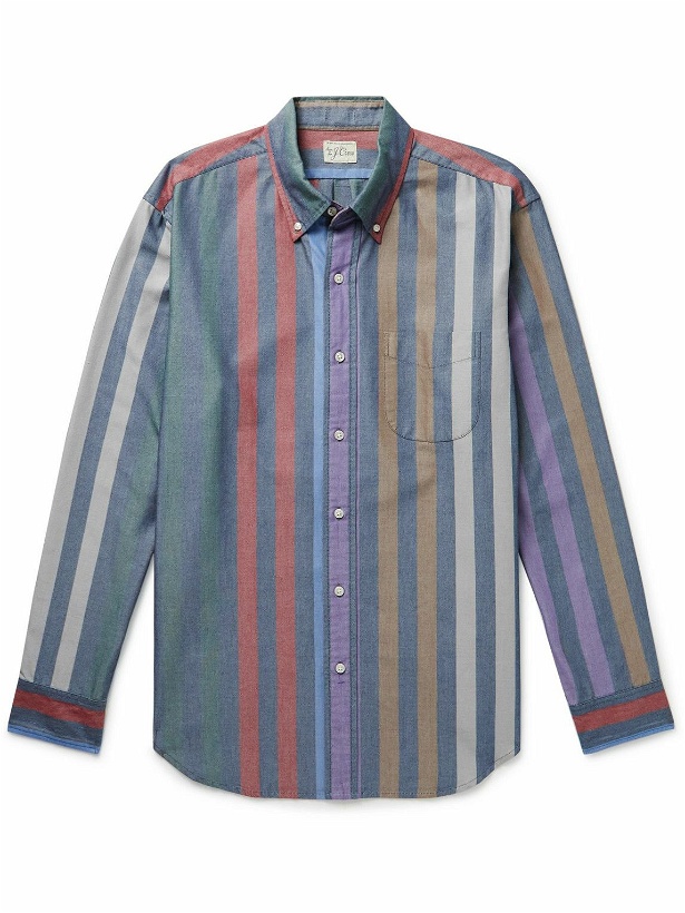 Photo: J.Crew - Button-Down Collar Striped Cotton Oxford Shirt - Blue