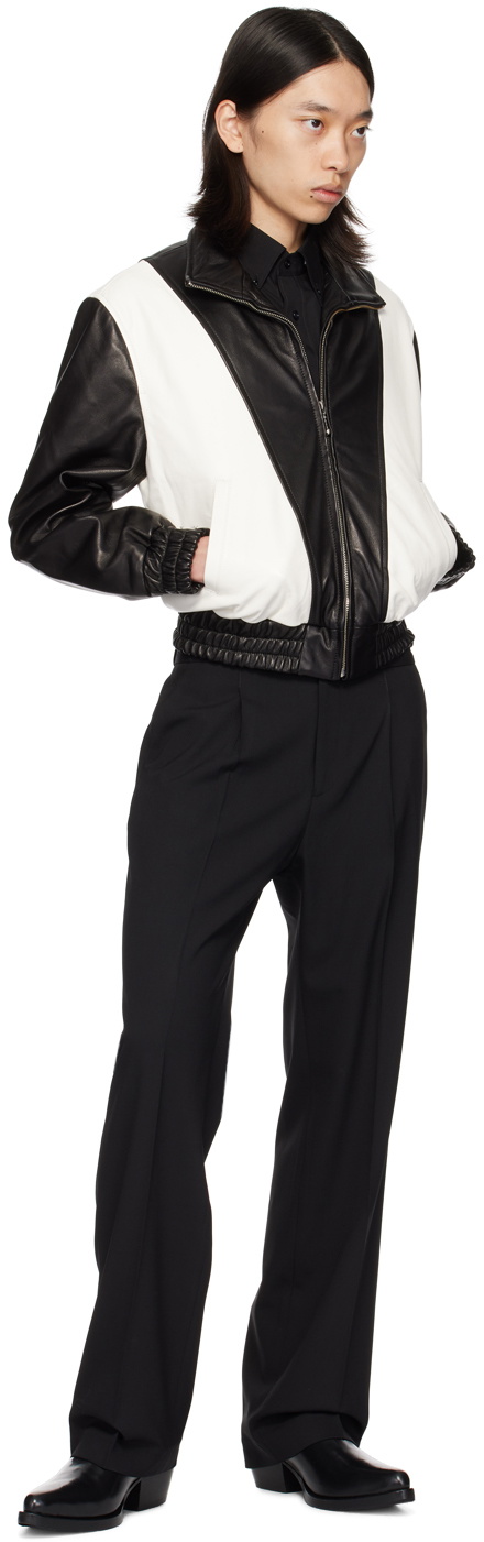 小物 ernest w. baker leather globe Ernest W. Baker Black & White Floral Leather Gloves Ernest W
