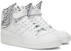 adidas Originals White Jeremy Scott Edition Forum Wings 4.0 Sneakers