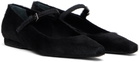 Loulou de Saison Black Leone Pony-Effect Leather Flats