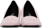 Courrèges Pink Jersey Heeled Ballerinas