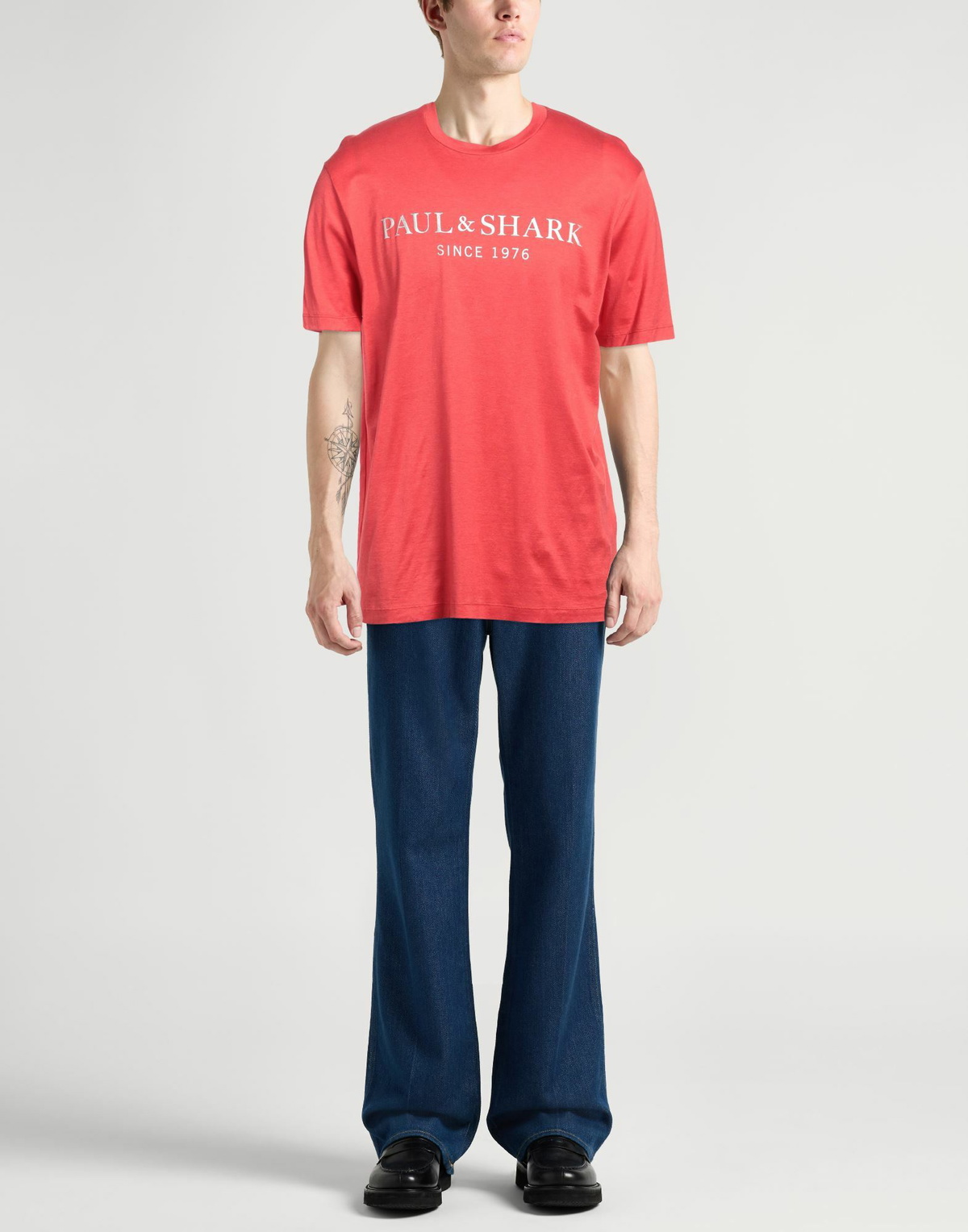 Paul & Shark Mens T-shirt in Tomato red