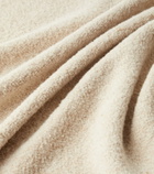 The House of Lyria Fringed silk and cashmere-blend blanket