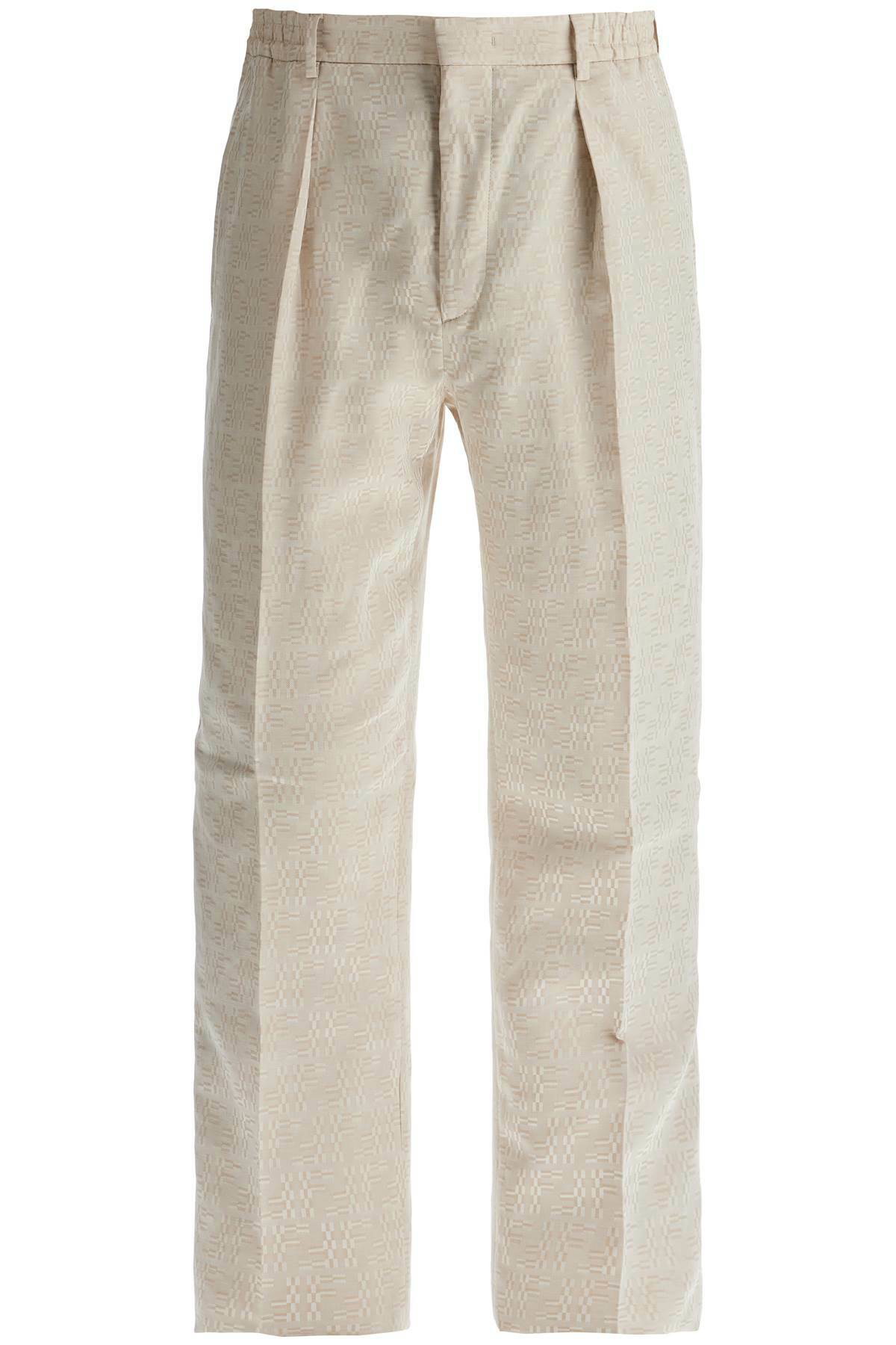 【関税込み】fendi FF JACQUARD PANTS FENDI ff labyrinth jacquard pants in Beige Fendi